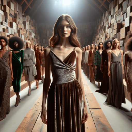 Ideas para detalles de terciopelo en eventos de moda sostenible.
