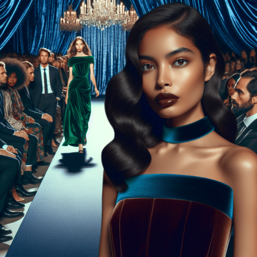 Ideas para detalles de terciopelo en eventos de moda contemporánea.