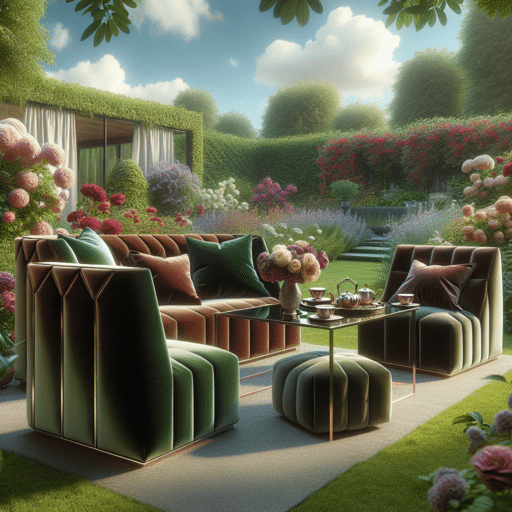 Estilo Contemporáneo y Muebles de Diseño con Terciopelo